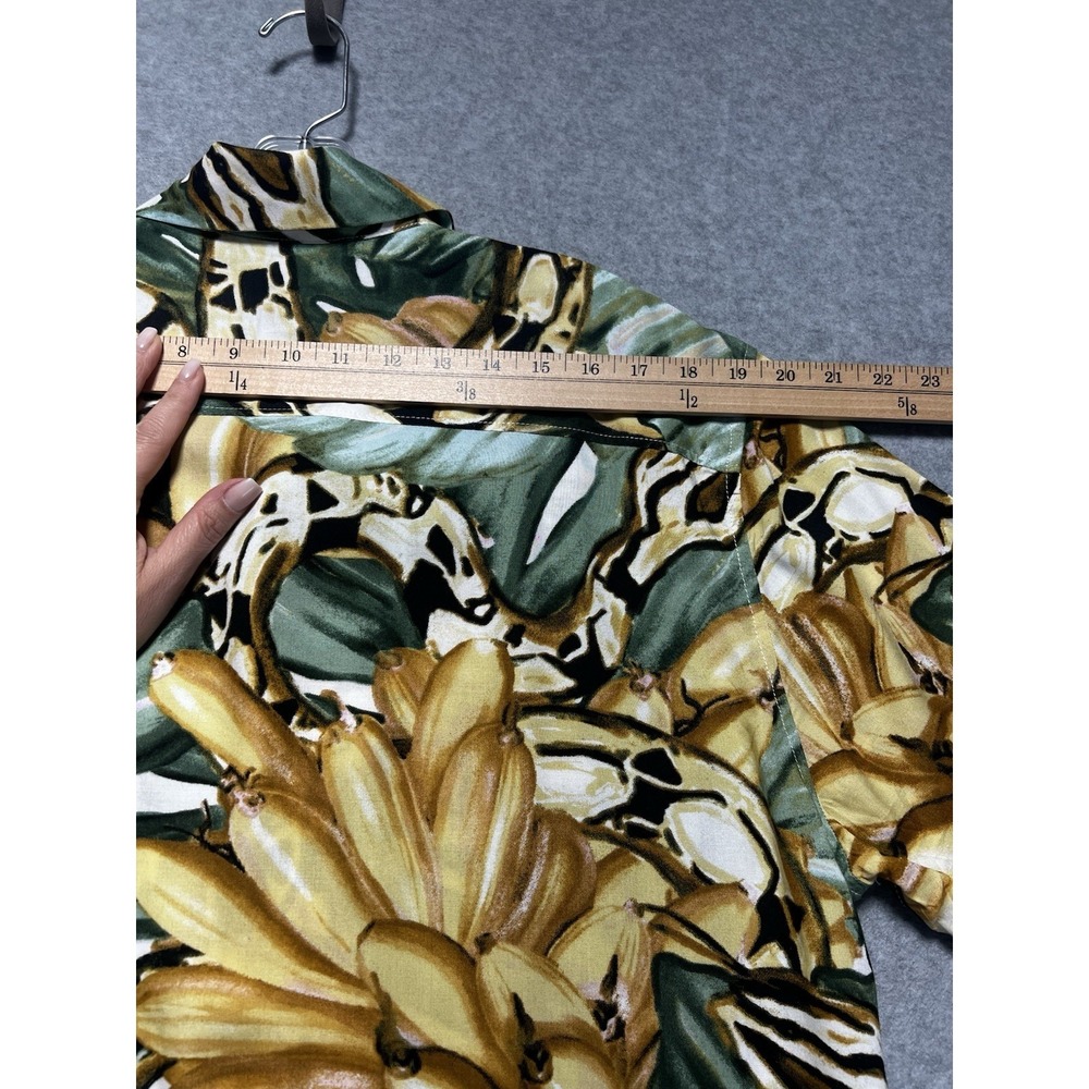 H&M Shirt, Men's Size Medium , Green Yellow Black Brown, Hawaiian Button Up - Picture 9 of 9